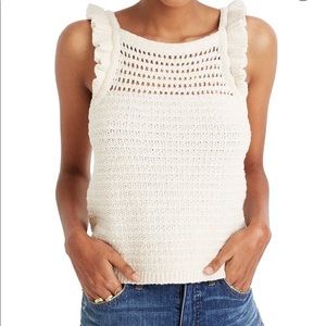 Madewell Ruffle Crochet Sweater Tank
